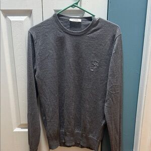 Versace Charcoal Crewneck Sweater Slim Fit